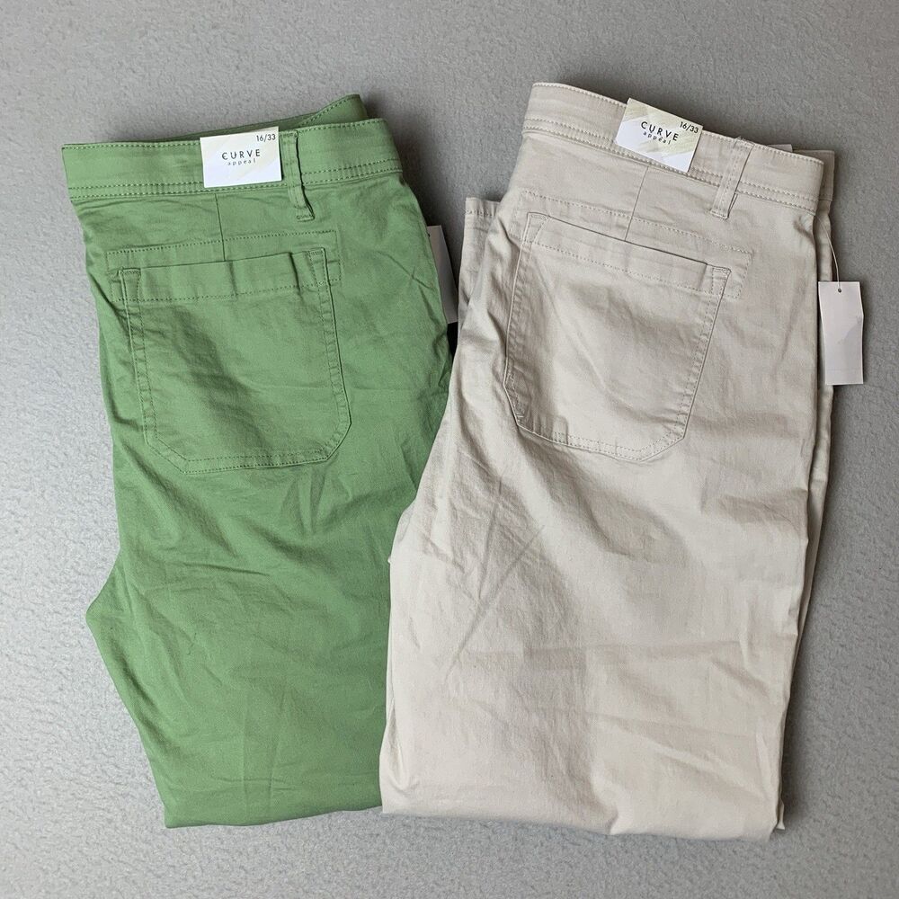 Curve Appeal Smart Pant Women 16/33 Flexible Waistband Office Siren Lot Of 2
